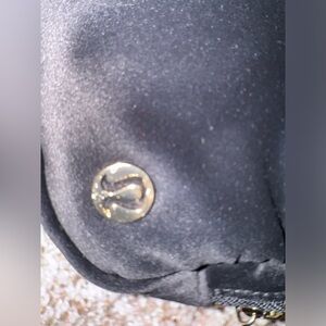 Lululemon velvet and gold belt bag black